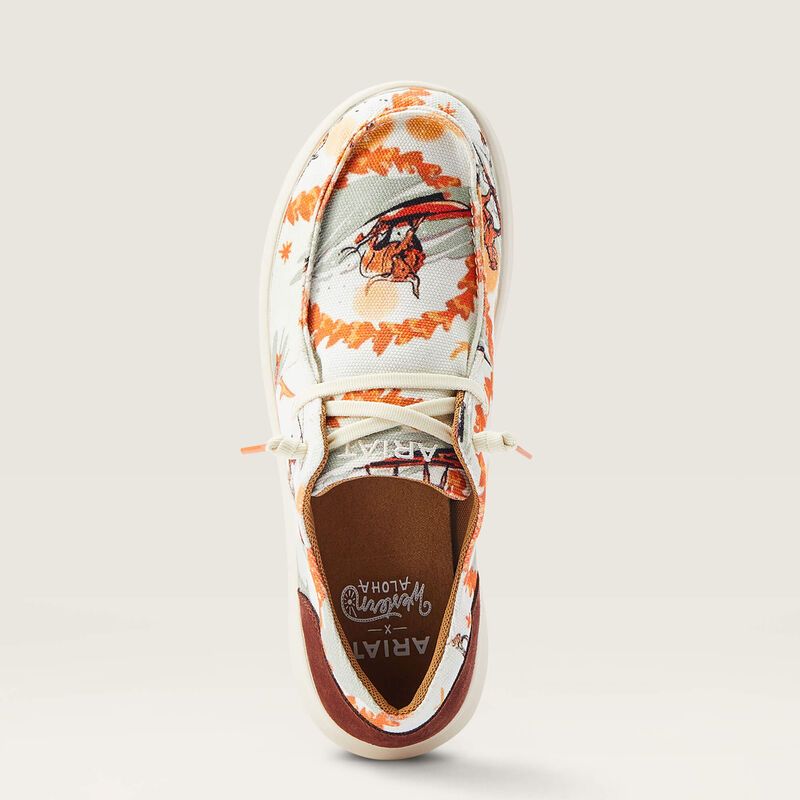 Ariat Women's Hilo Western Aloha Surfing Longhorn Print