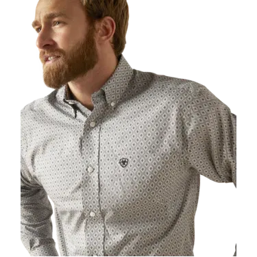 Ariat Men's Wrinkle Free Val Fitted Shirt - Eileen Grey