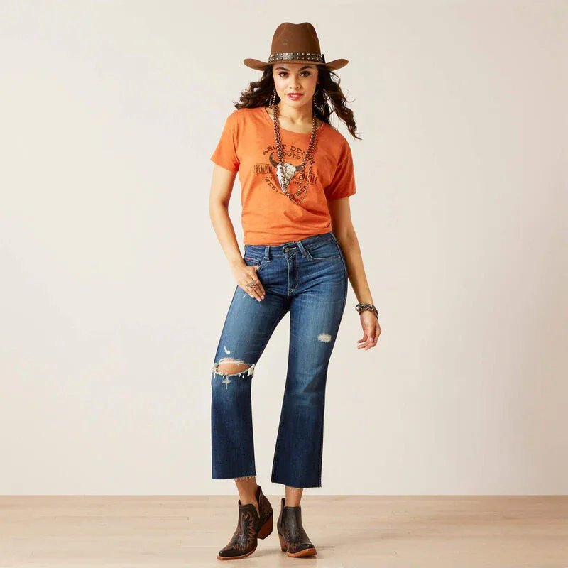 Ariat Women's Bison Skull T-Shirt - Adobe Heather