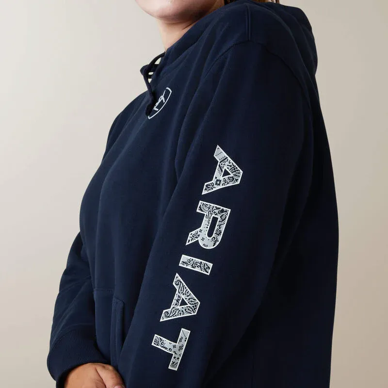 Ariat Women's Logo Hoodie Navy Eclipse