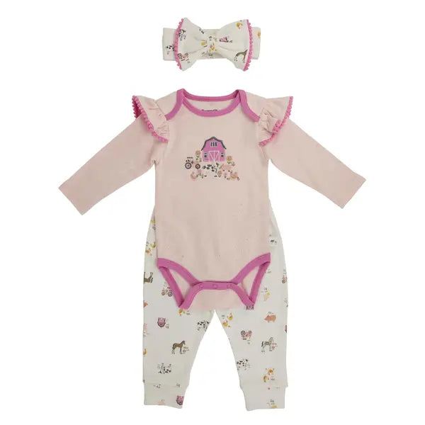 Rugged Bear Farm Scene Jogger Set