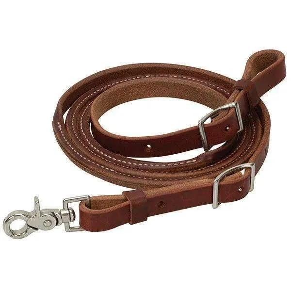 Weaver Leather Oiled Canyon Rose Heavy Harness Leather Round Roper Rein, Size: 5/8"x8'