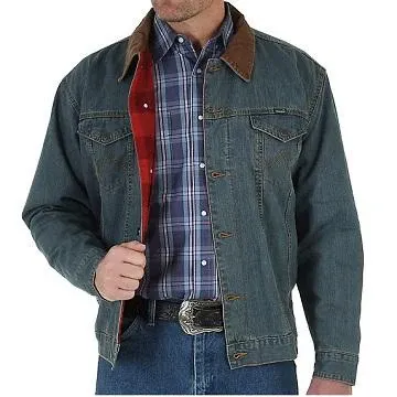 Wrangler Blanket Lined Men's Denim Jacket - Rustic, Size: 2XT