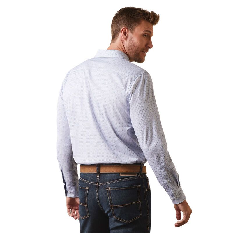 Ariat Men's Medallion Stretch Modern Fit Shirt - White