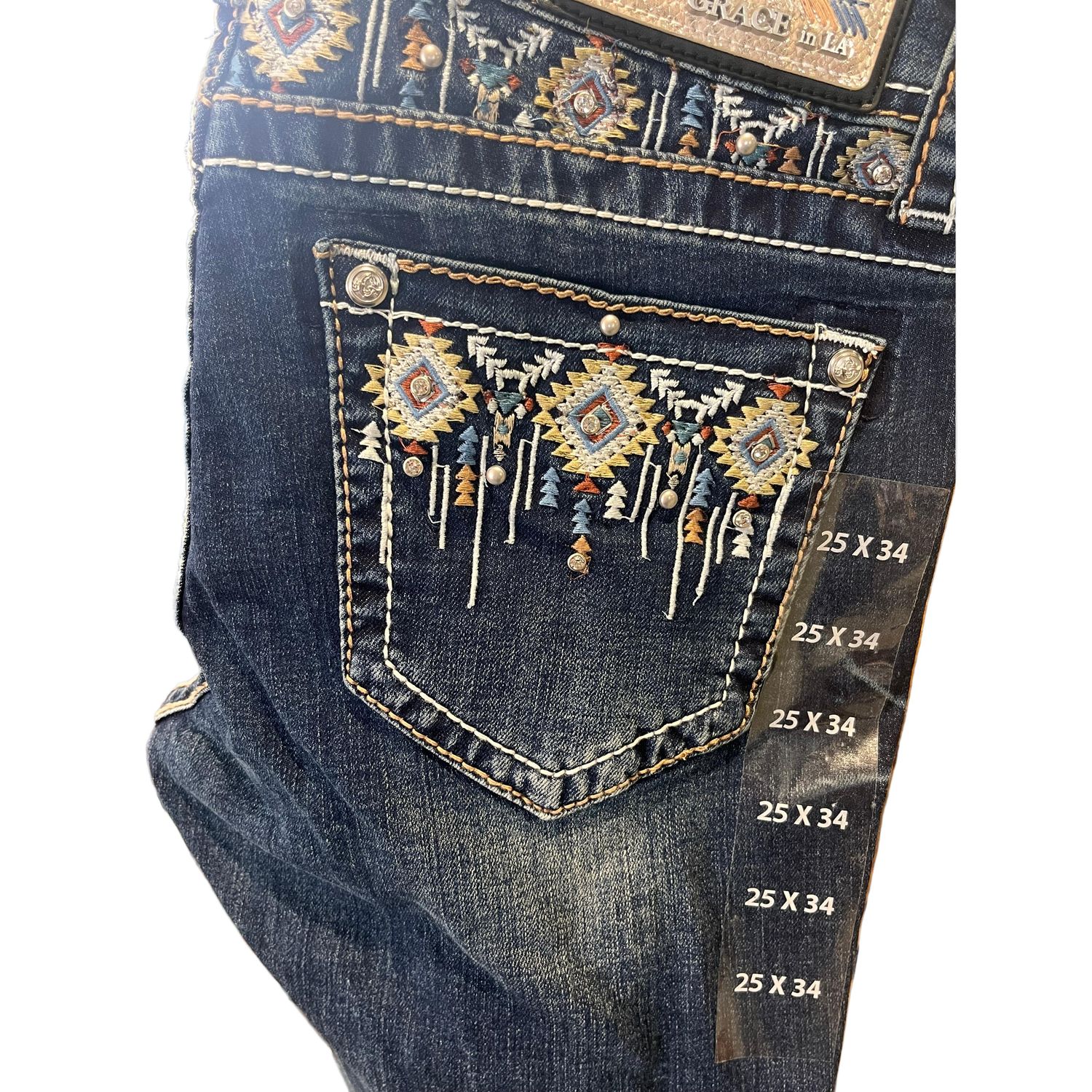 Grace in LA Women's Jeans - Aztec Yoke