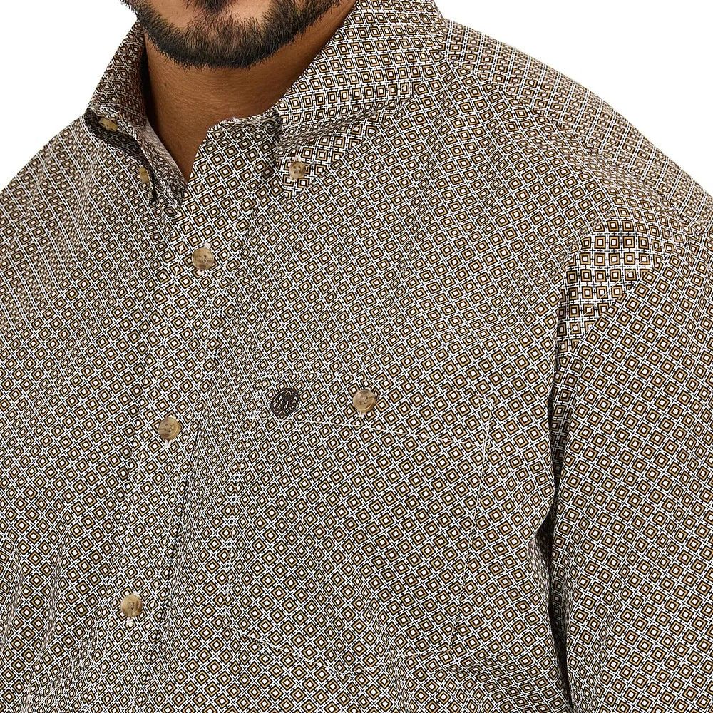 Wrangler Men's Short Sleeve Relaxed Fit Shirt - Brown