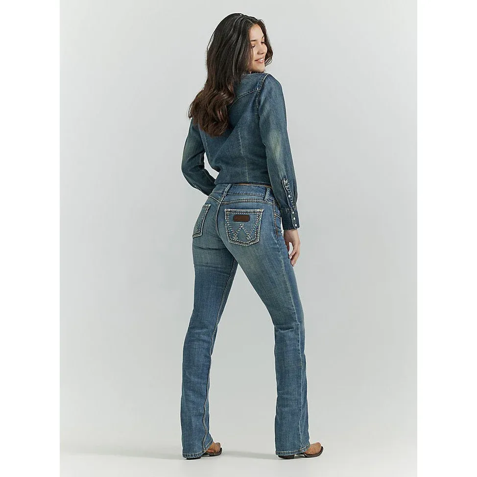 Wrangler Women's Retro Sadie Low Rise Bootcut Jeans - Dark Wash, Length: 34, Waist: 1