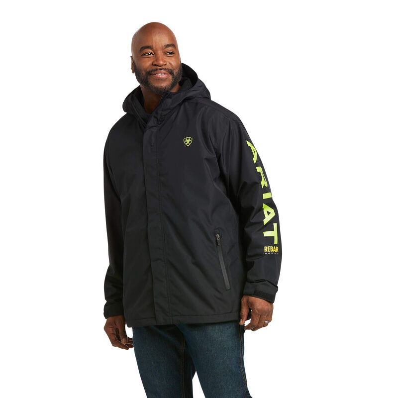 Ariat Mens Rebar Stormshell Logo H2P Jacket