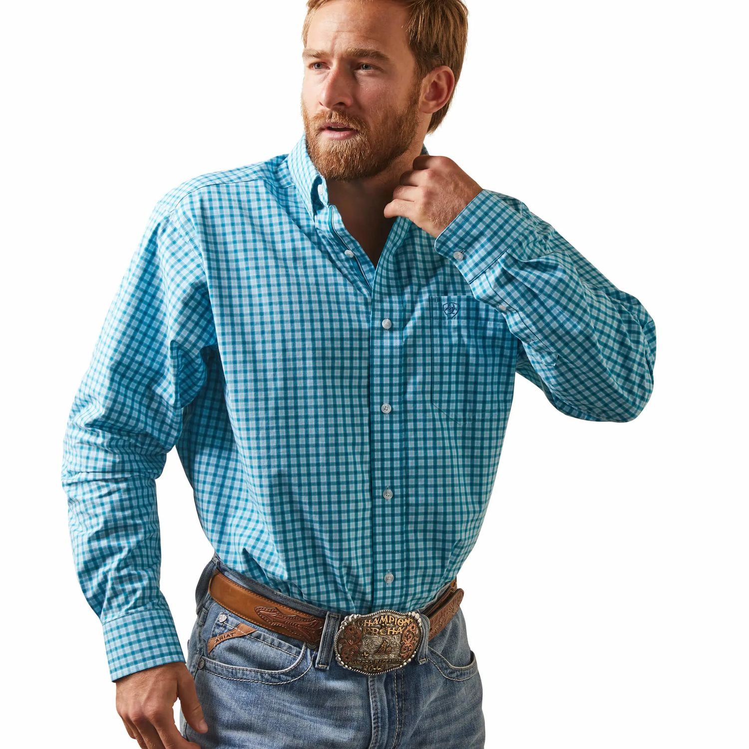 Ariat Mens Pro Series Kalvin Classic Fit Shirt - Enamel Blue