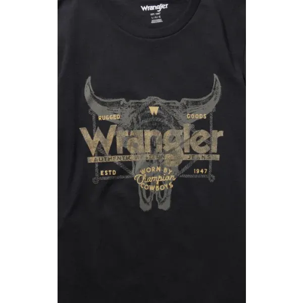 Wrangler® Boy's Short Sleeve T-Shirt - Black, Size: XXS