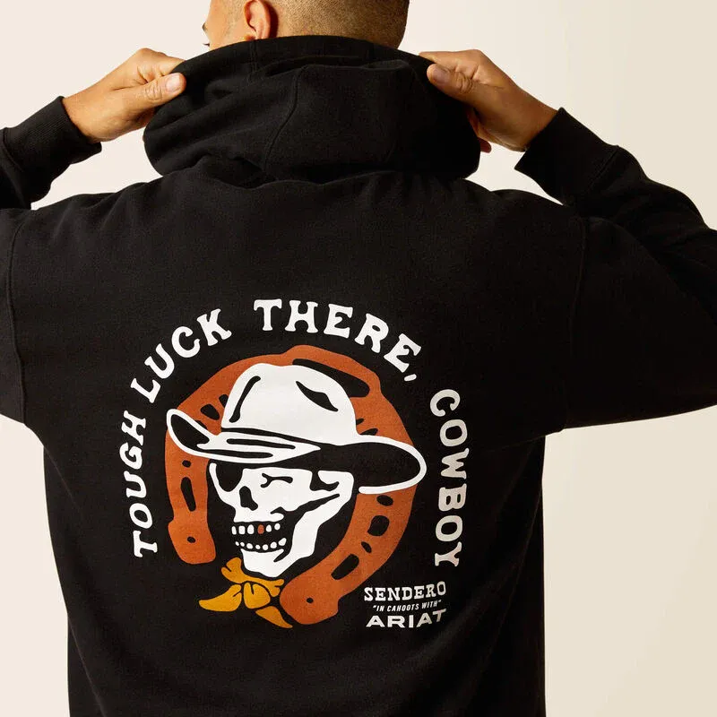 Ariat Unisex Sendero Winking Skull Hoodie - Black