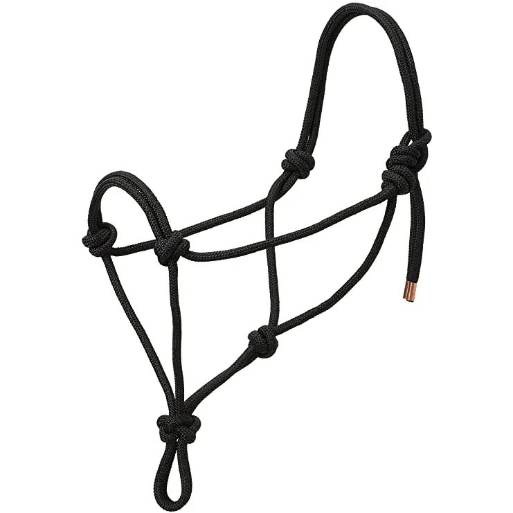 Weaver Leather Diamond Braid Rope Halter, Color: R1-black