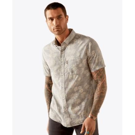 Ariat Men's Short Sleeve Morris Modern Fit Shirt- Grey