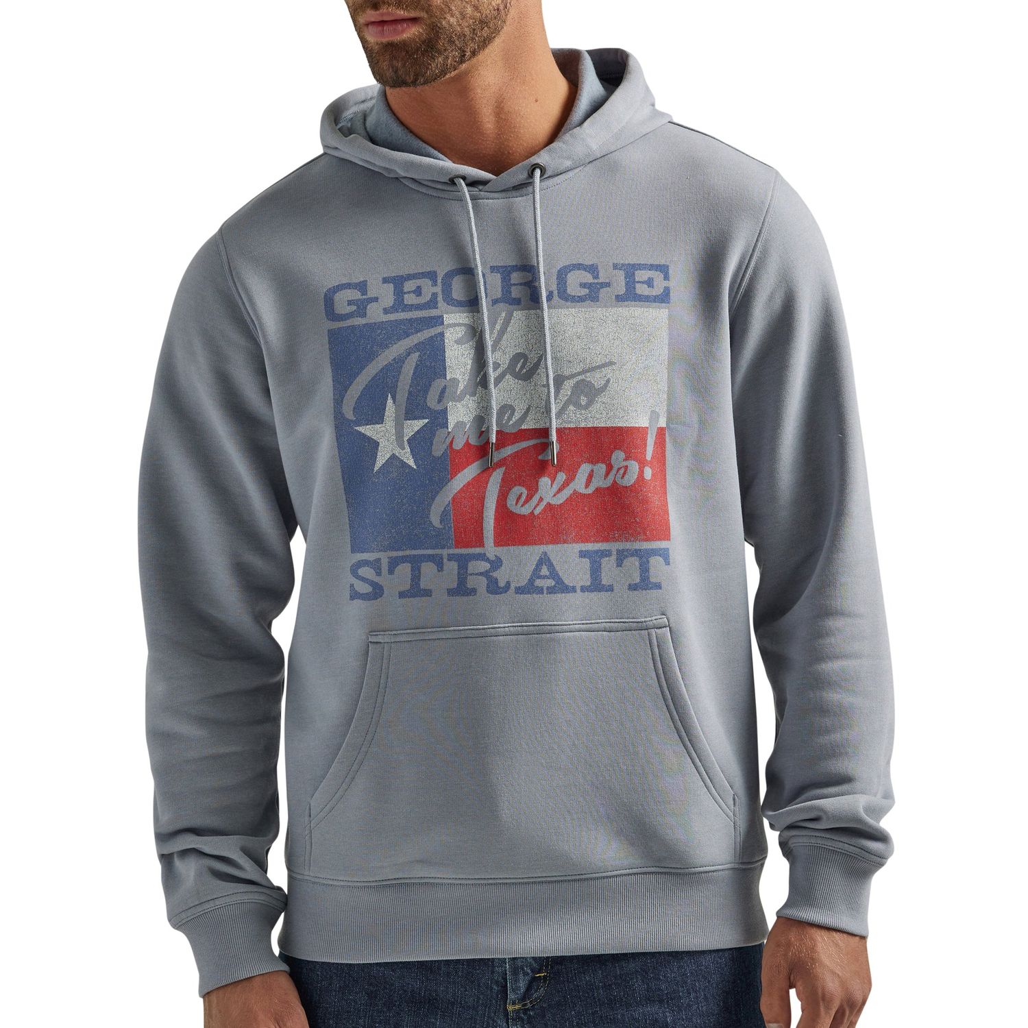 Wrangler Men's Regular Fit Pullover Hoodie - Grey