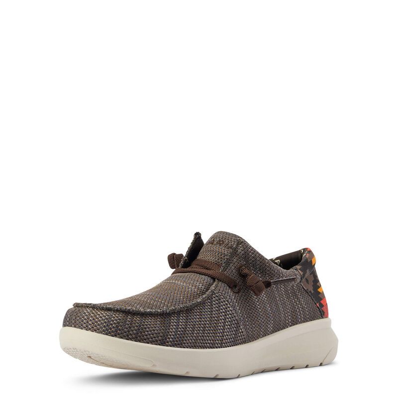 Ariat Mens Hilo Stretch Lace Shoes - Heathered Brown