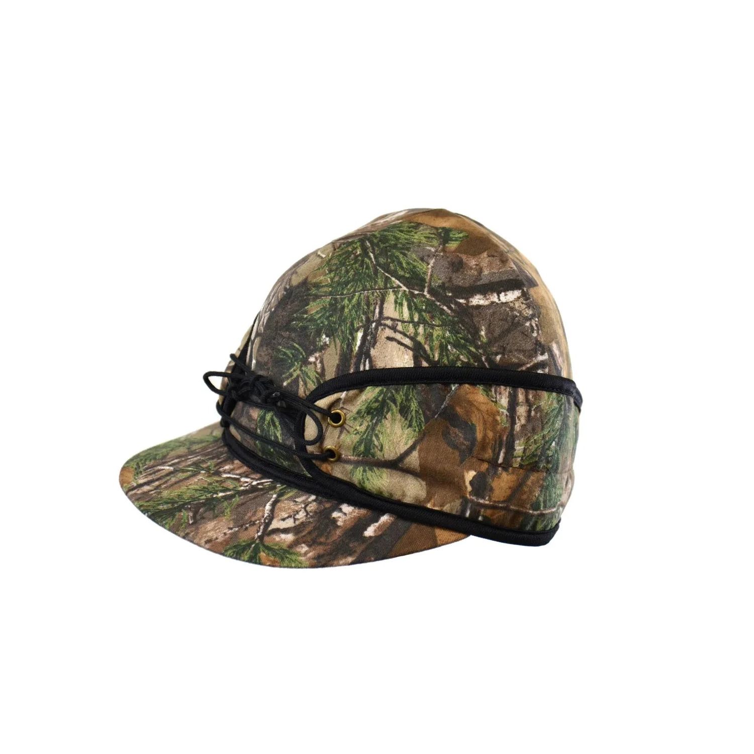 Crown Cap Convertible Camouflage/Blaze Railroad Hat - Real Tree