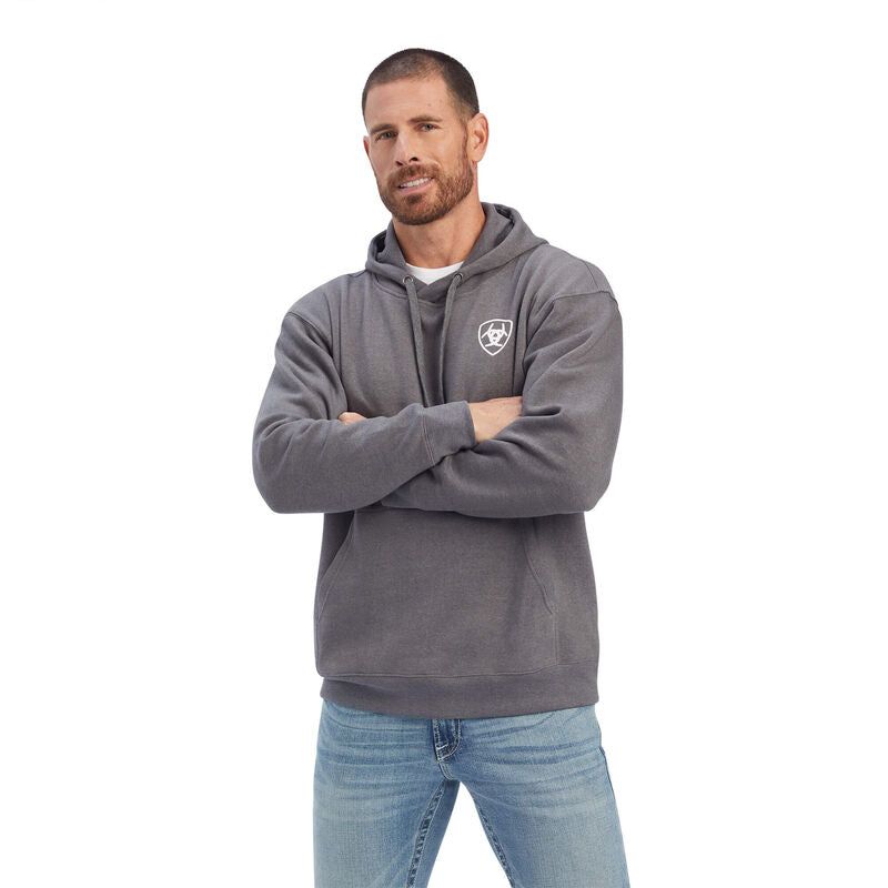 Ariat Mens Southwest Shield Sweatshirt Charcoal Heather