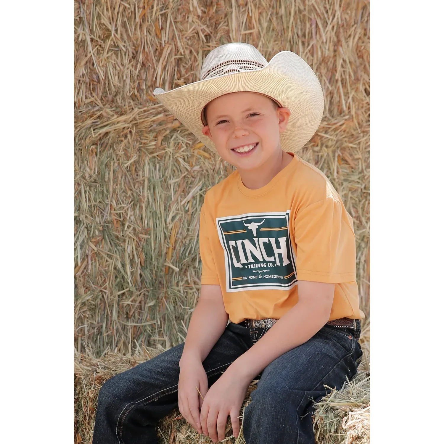 Cinch Boy's SS Tee Gold, Size: S