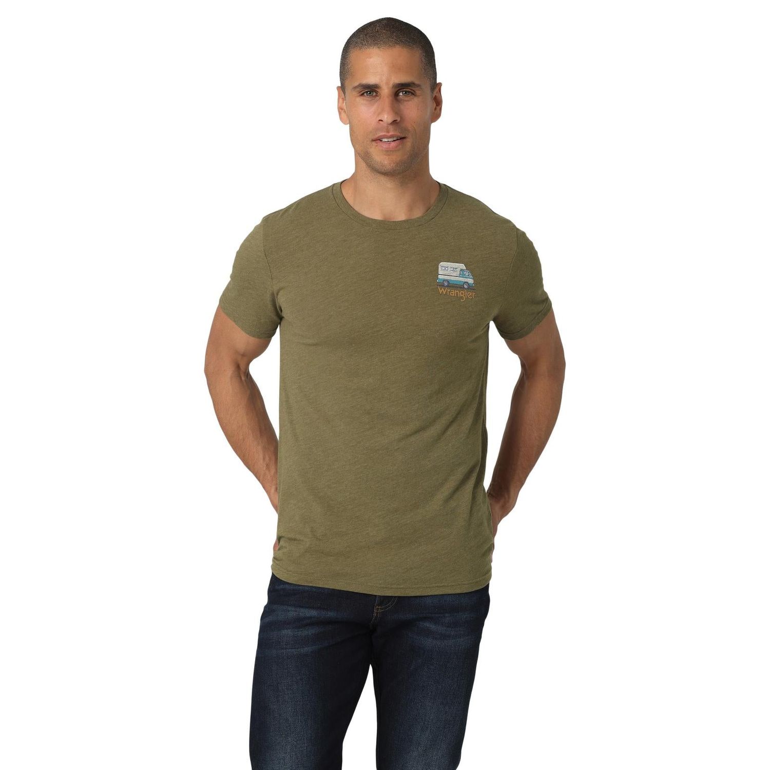 Wrangler Mens Short Sleeve T-Shirt - Capulet Olive
