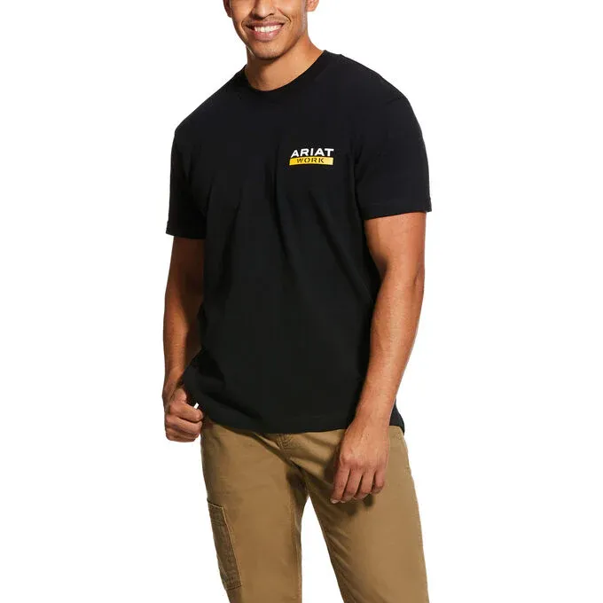 Ariat Men's Rebar CTNSTR Roughneck GRFC SS T-Shirt Black, Size: 3XL