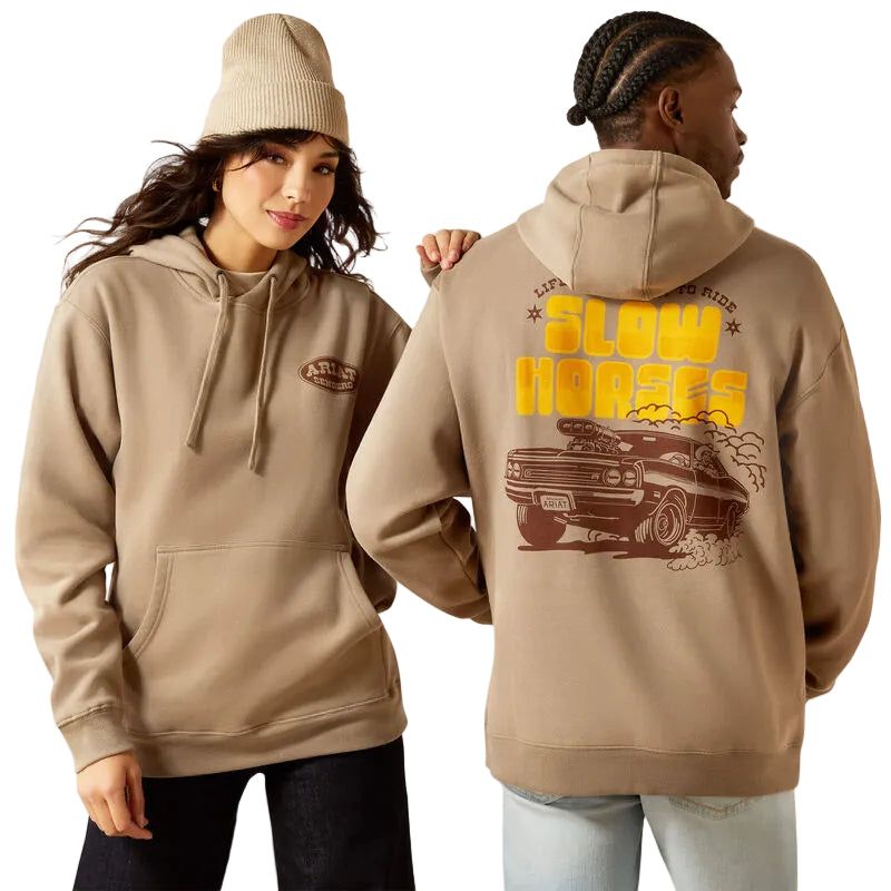 Ariat Long Sleeve Sendero Slow Horses Hoodie - Brindle