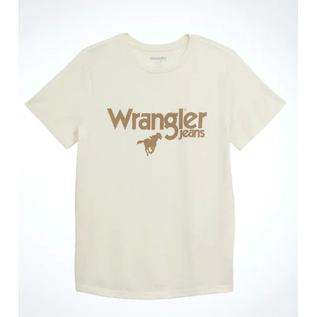 Wrangler Retro® Women's Logo Tee - Antique White, Size: XS