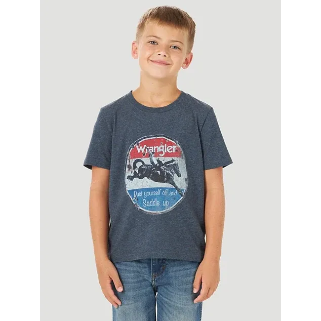 Wrangler Boys Western T-Shirt - BQ6178N, Size: S