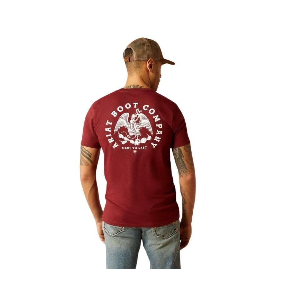 Ariat Men's Eagle &amp; Snake T-Shirt - Crimson Black Heather