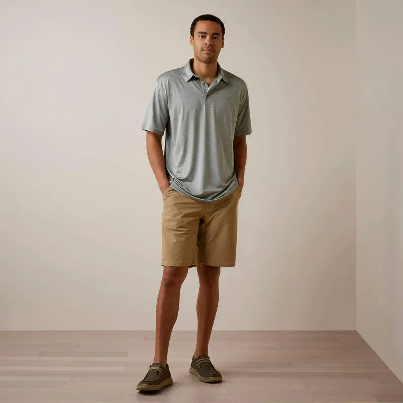 Ariat Men's Men's Charger 2.0 Polo - Aerial Grey, Size: MED- R