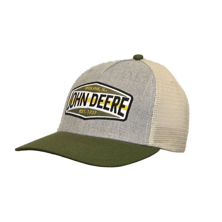 John Deere Vintage Patch Mesh Ball Cap - Ivory
