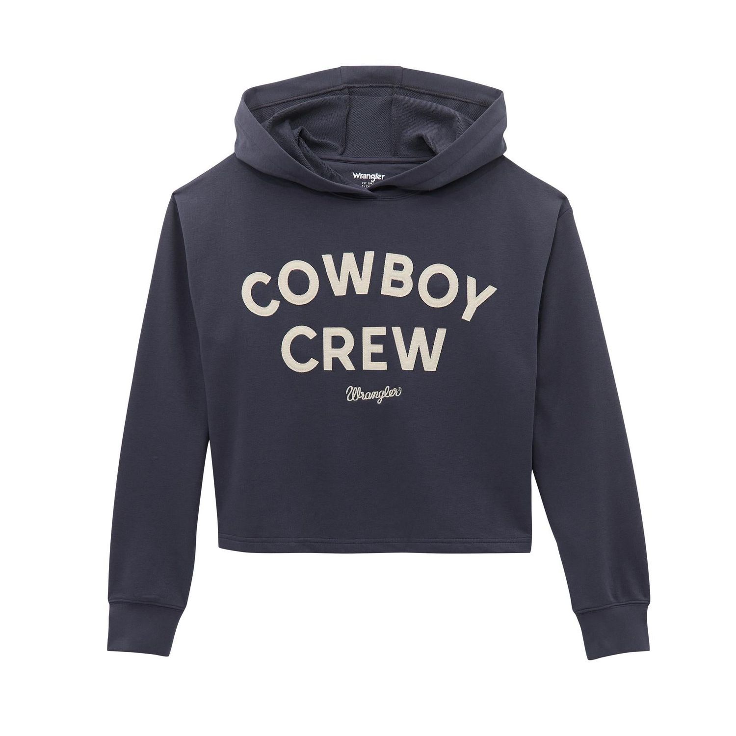 Wrangler Women's Long Sleeve Crop Western Hoodie - Odyssey Grey