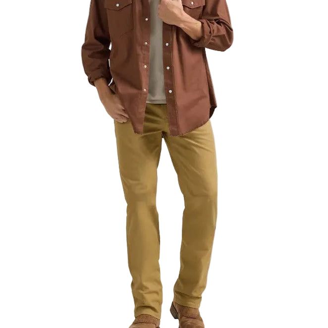Wrangler Men's Performance Tough Comfort Cowboy Cut Slim Fit Canvas Jean-Kelp Brown