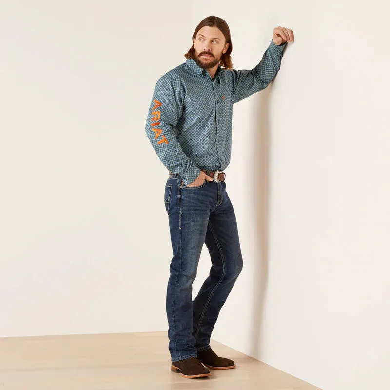 Ariat Men's Team Walton Classic Fit Shirt - Moonlit Ocean