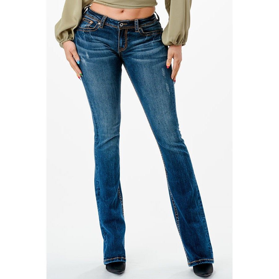 Grace in LA Women's Bootcut Jeans - Heavy Stitch
