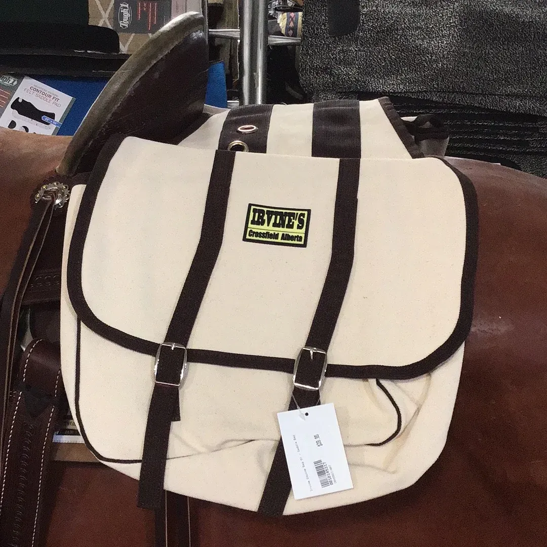 Irvine Canvas Saddle Bag, Colour: NATURAL