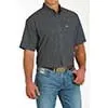 Cinch Men's Short Sleeve Geo Print Shirt - Charcoal, Size: XS