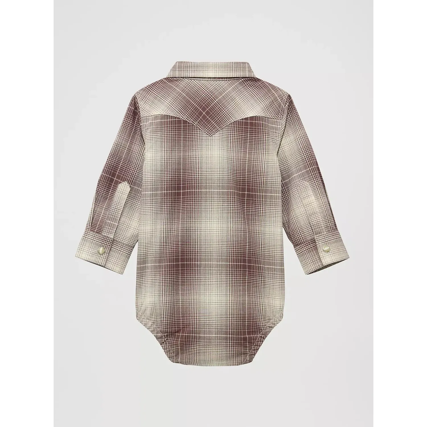 Wrangler Baby Boy Long Sleeve Western Snap Bodysuit - Multiple Colours, Colour: Mahogany, Size: 0-3M