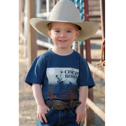 Cinch Boy's Toddler Rodeo Short Sleeve Tee Shirt- Navy