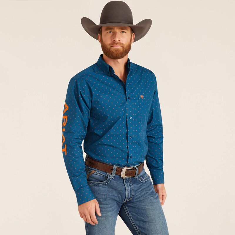 Ariat Men's Team Clarence Fitted Shirt - True Blue