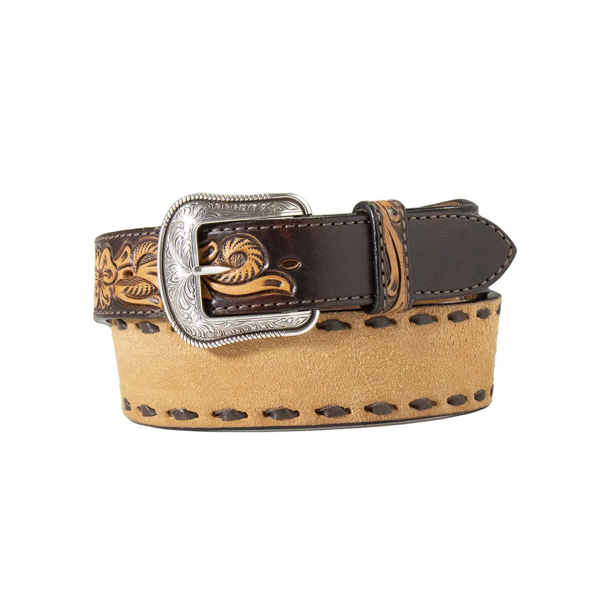 3D Men's Roughout Buck Lace Belt - Tan, Size: 32