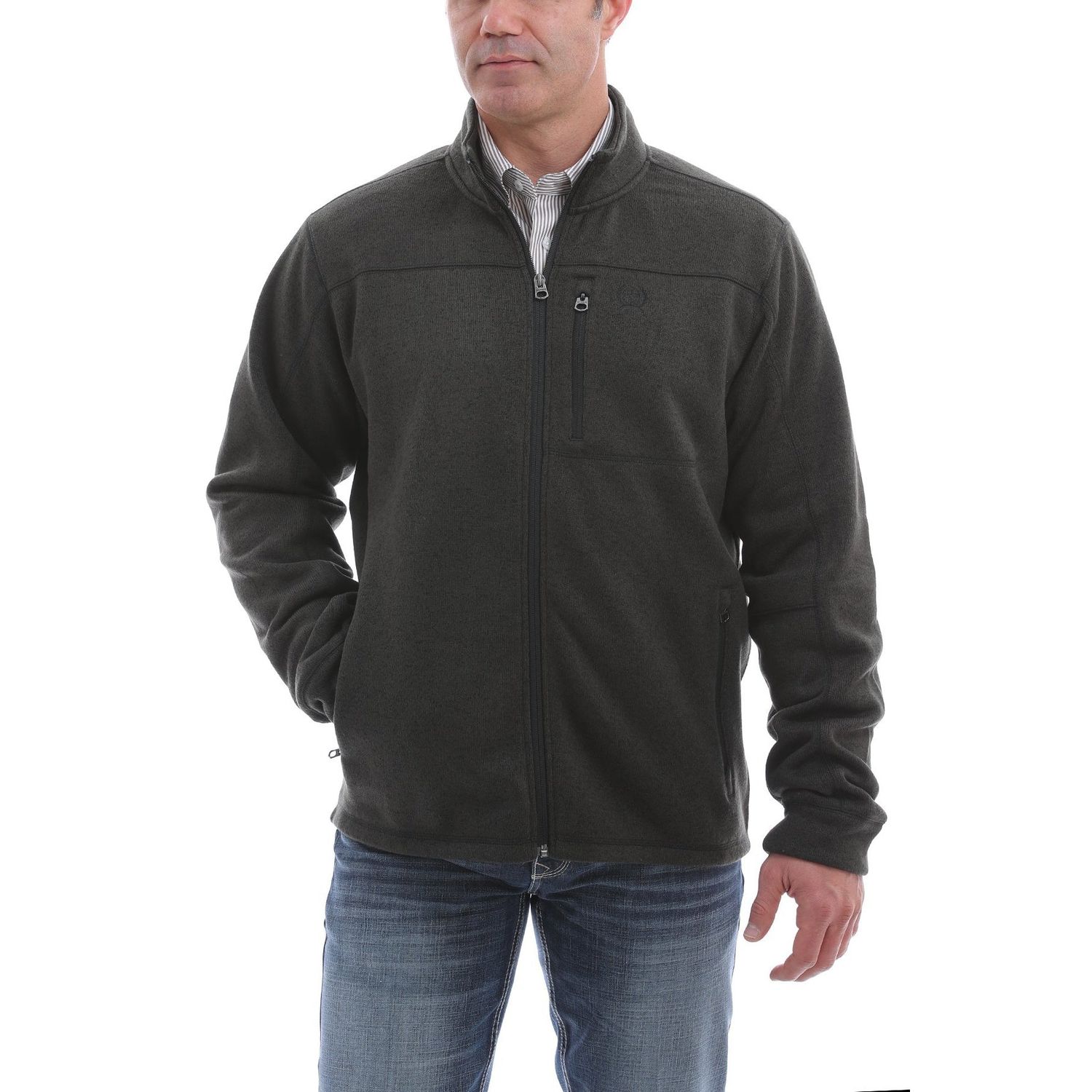 Cinch Men's Sweater Jacket Charcoal, Size: 3XLARGE