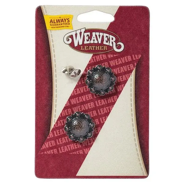 Weaver Leather 1" Antique Silver/Copper Berry Concho, Color: Copper