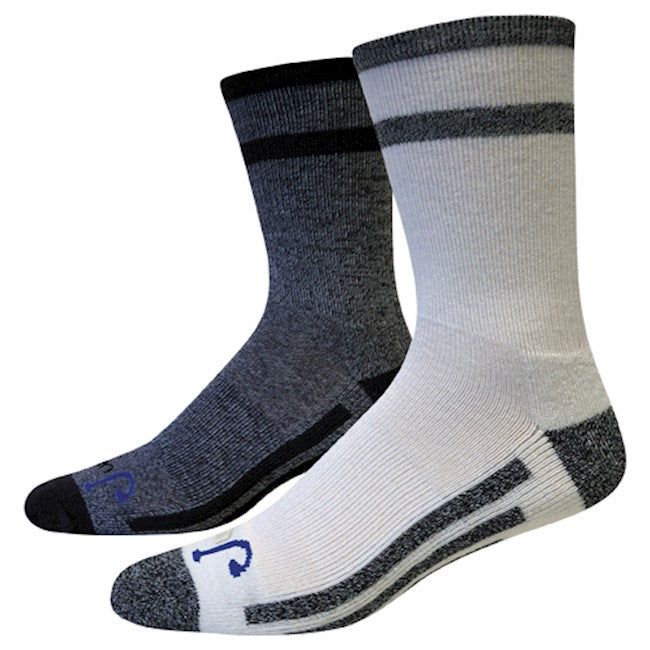 Just Dry Marbled Crew White/Black Socks 2PK