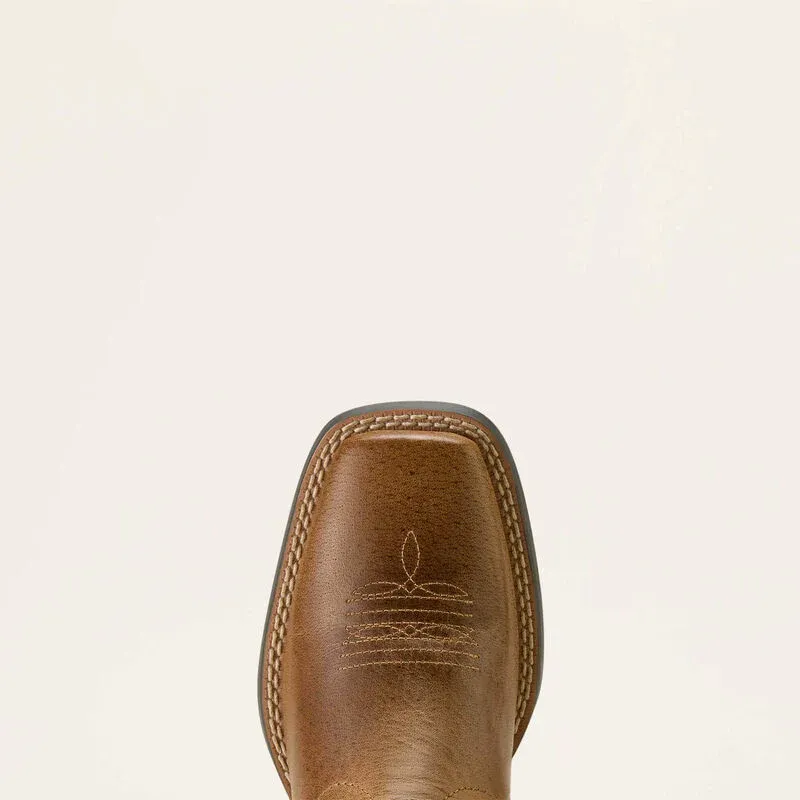 Ariat Youth Stampede Wide Square Toe Western Boot- Desert Brown
