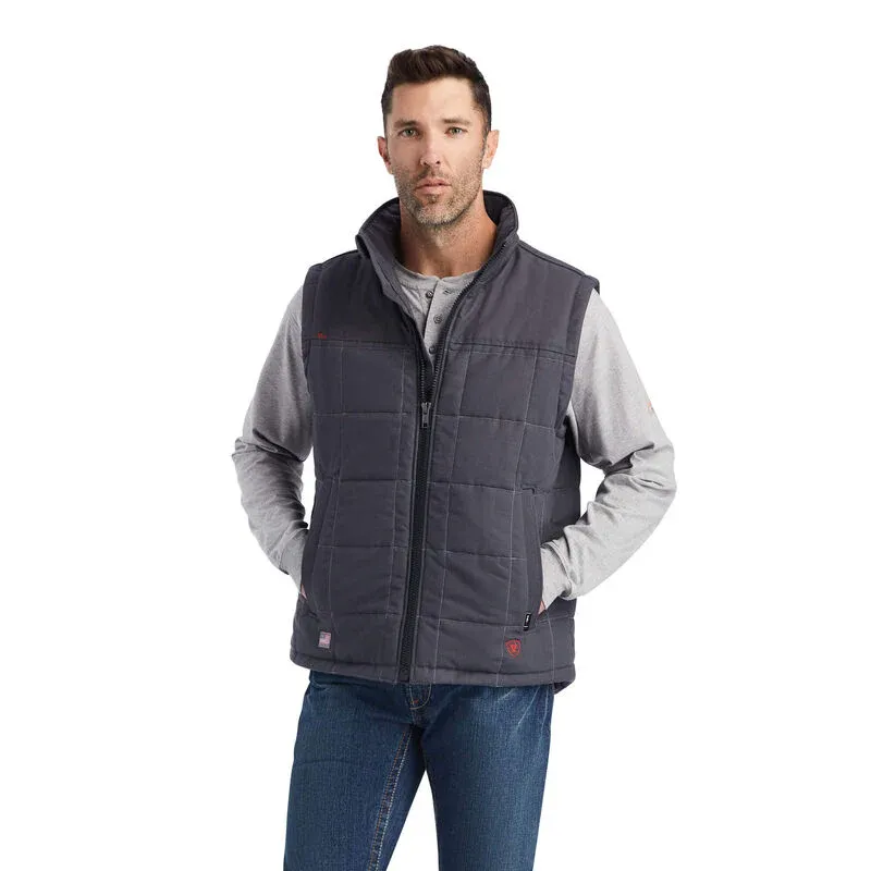 Ariat Mens FR Crius Insulated Vest Iron Grey, Size: 3XL