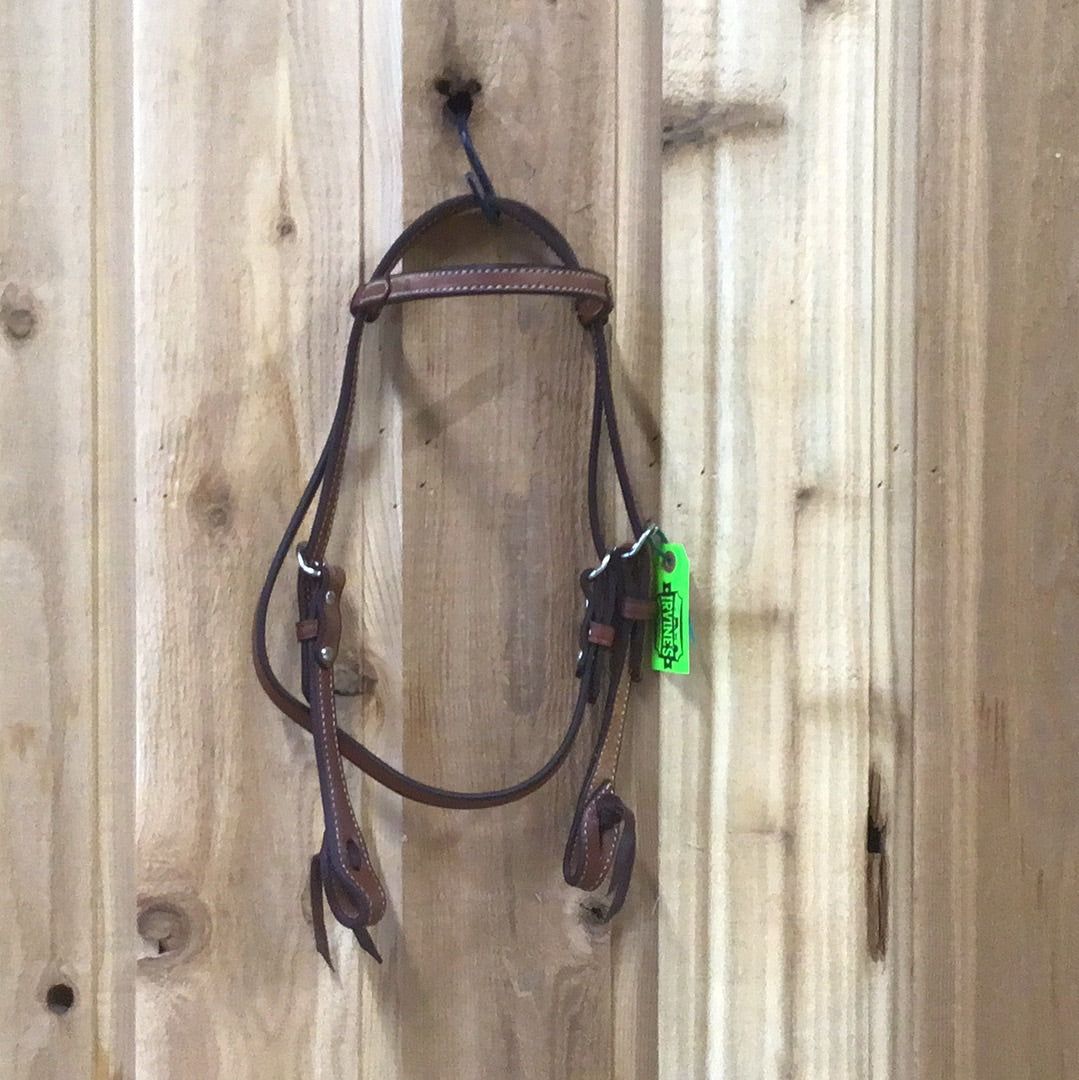 Irvine Browband Headstall Rough Out Button Ends