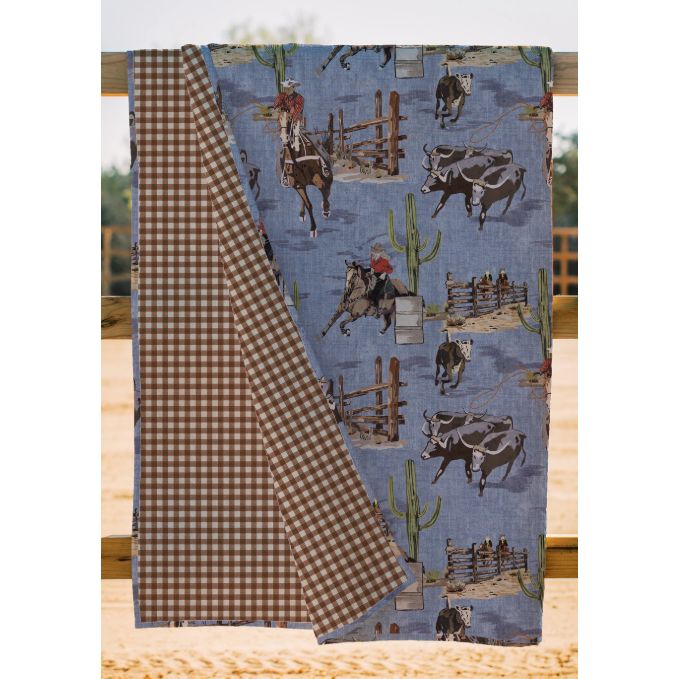 Ida Mae Blaze Chambray Quilt-Queen