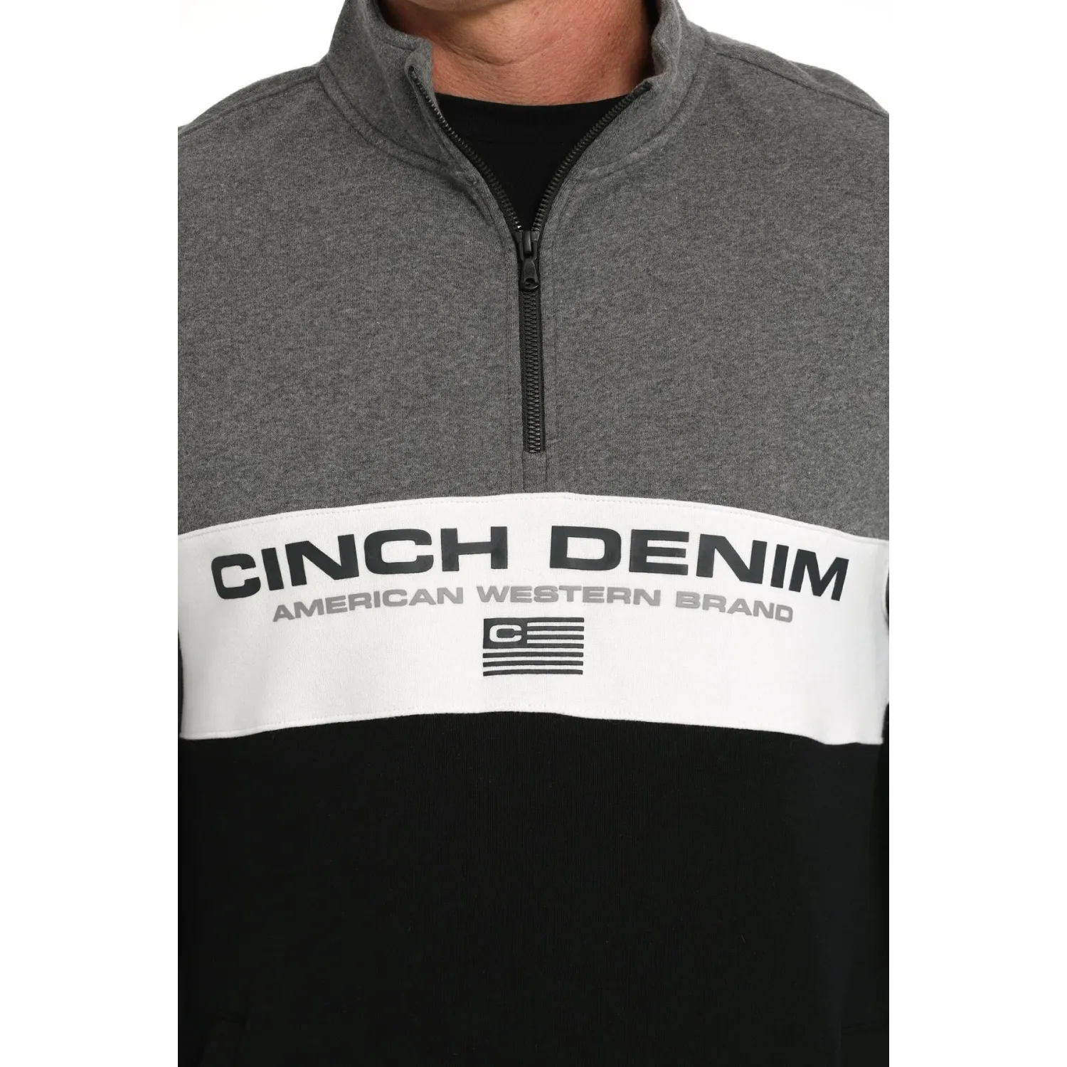 Cinch Men's Long Sleeve 1/4 zip Pullover- Multi