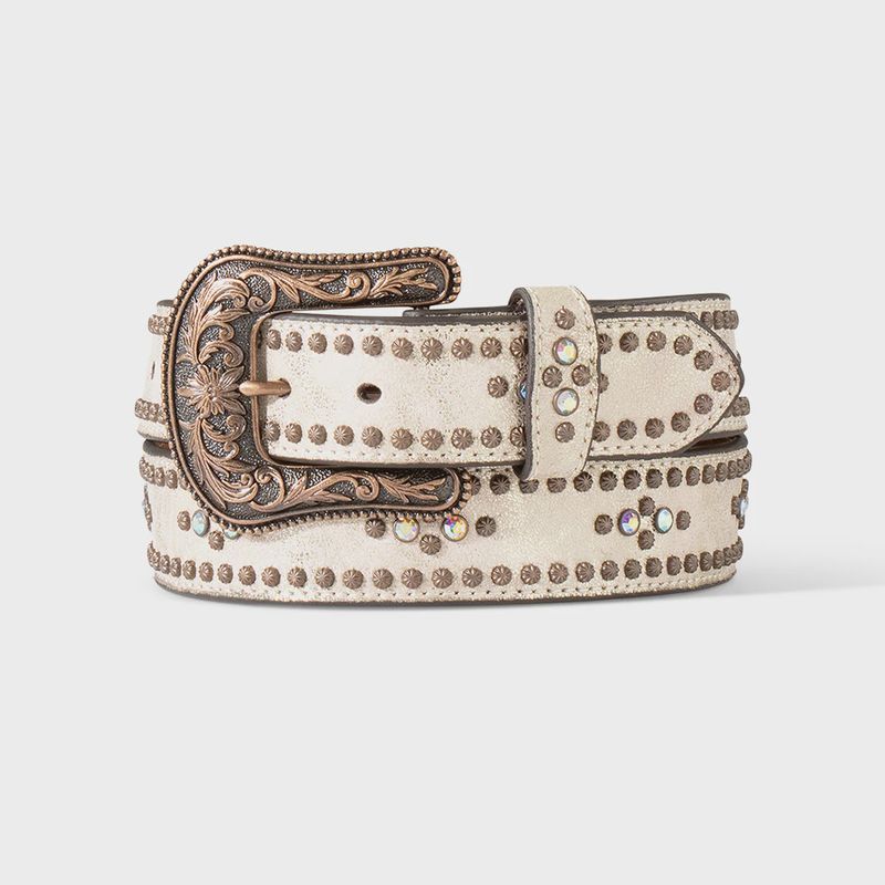 Ariat Women's Belt - Metallic w/ Copper Studs