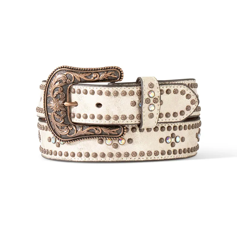 Ariat Women's Belt - Metallic w/ Copper Studs